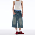 MADWITCH DESIGNER-STYLE CROPPED JEANS #L826