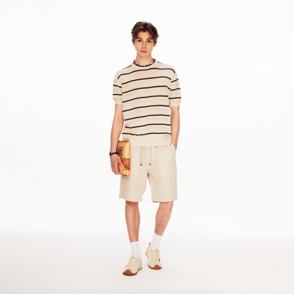 MADWITCH HERITAGE MESH LINEN TEE #27492