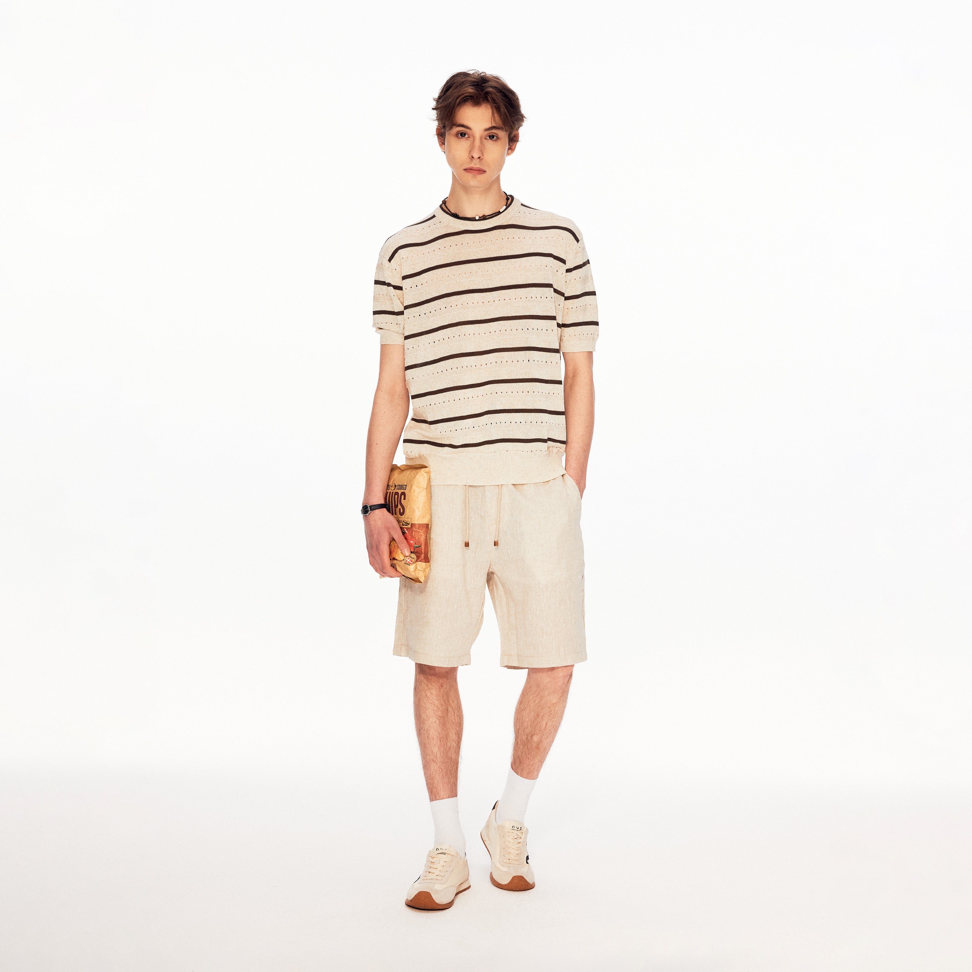 MADWITCH HERITAGE MESH LINEN TEE #27492