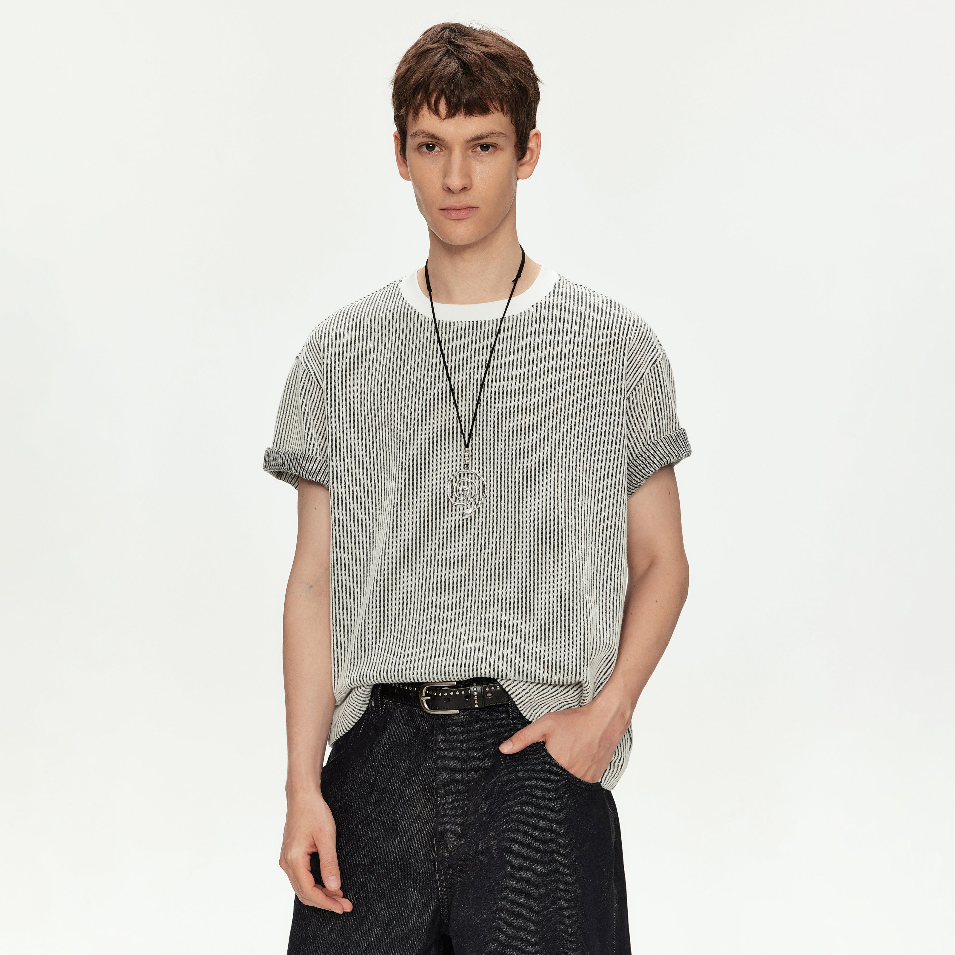 MADWITCH COLORBLOCK TEXTURED TEE #M1160