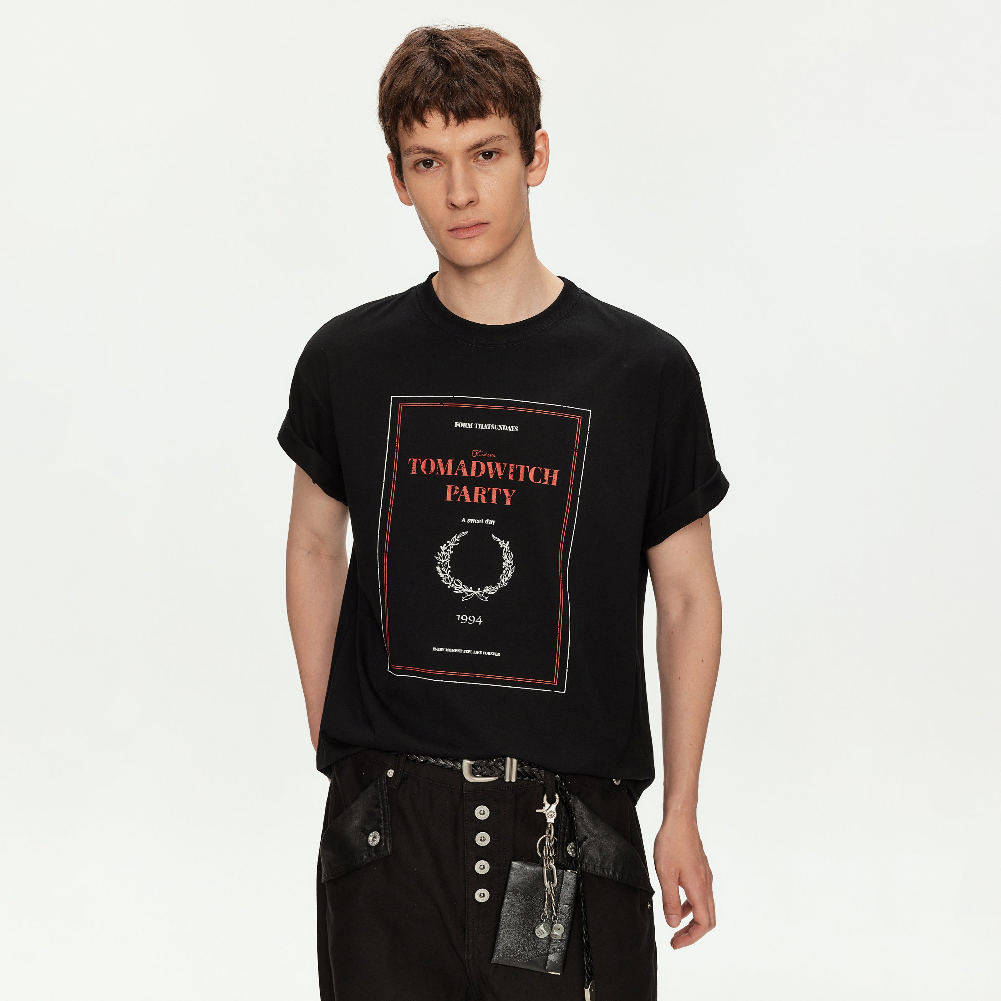 MADWITCH WHEAT PRINT RELAXED TEE #M2020