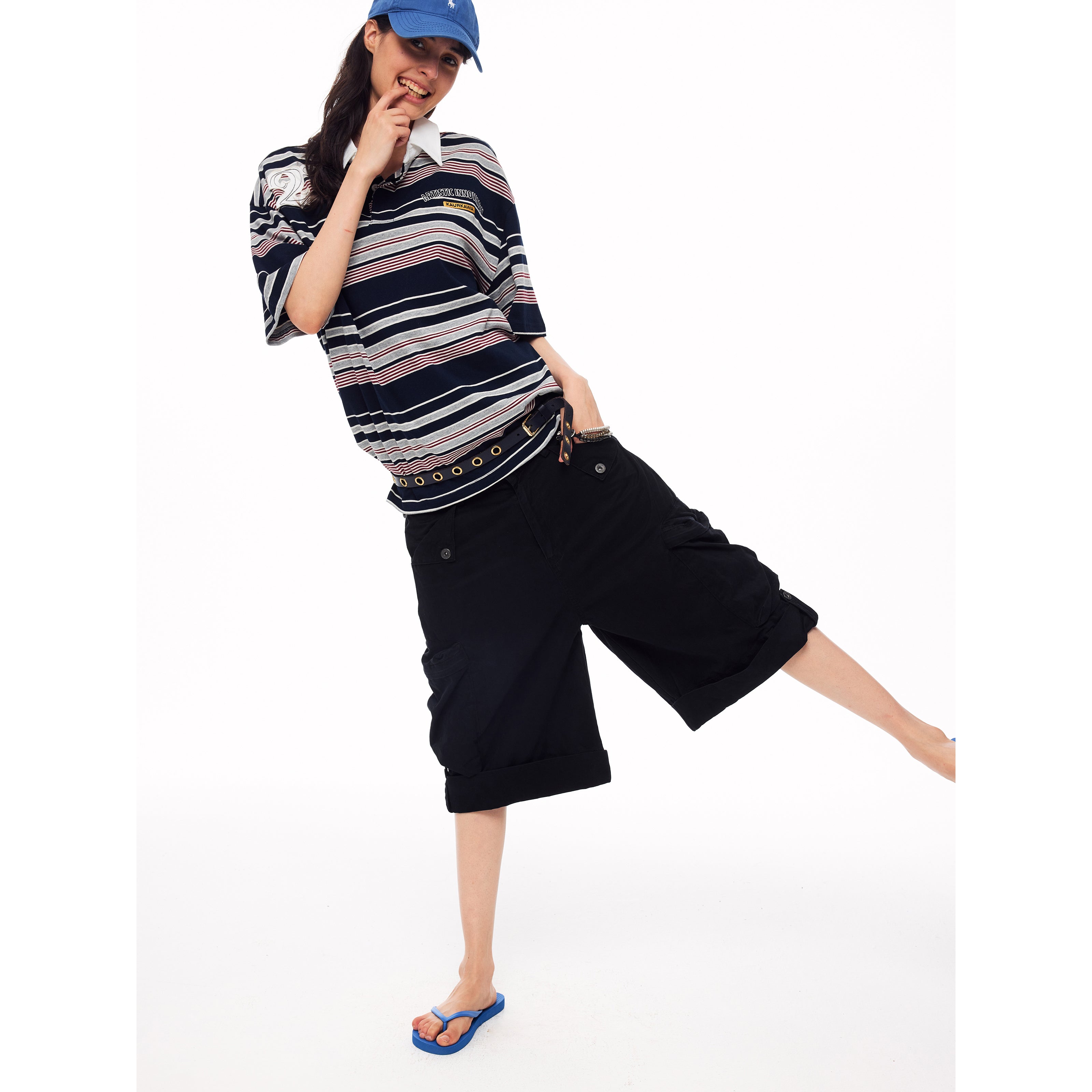 MADWITCH WASHED MULTI-POCKET CARGO SHORST #CK278D