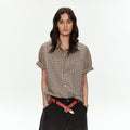 MADWITCH VINTAGE PLAID RELAXED SHIRT #B105