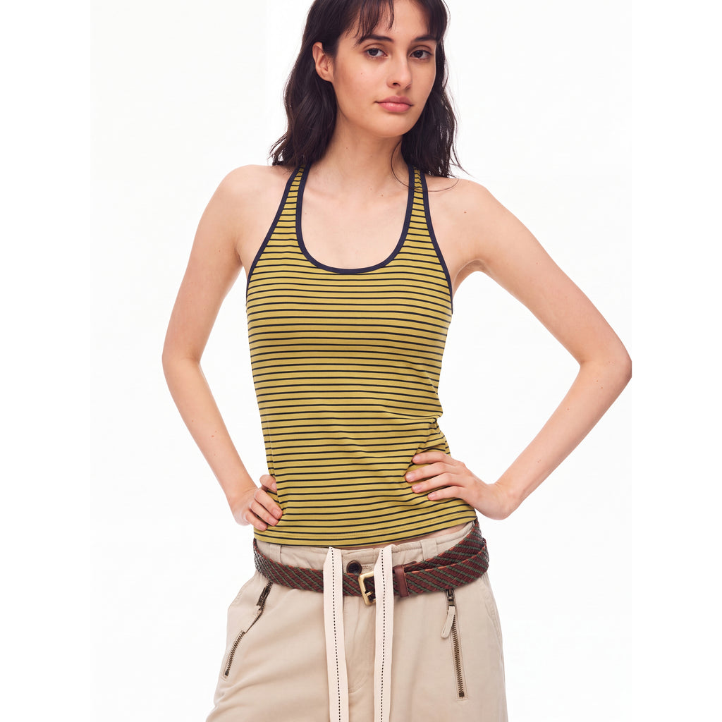 MADWITCH STRIPED U-NECK Y-BACK CAMI TANK #G26303