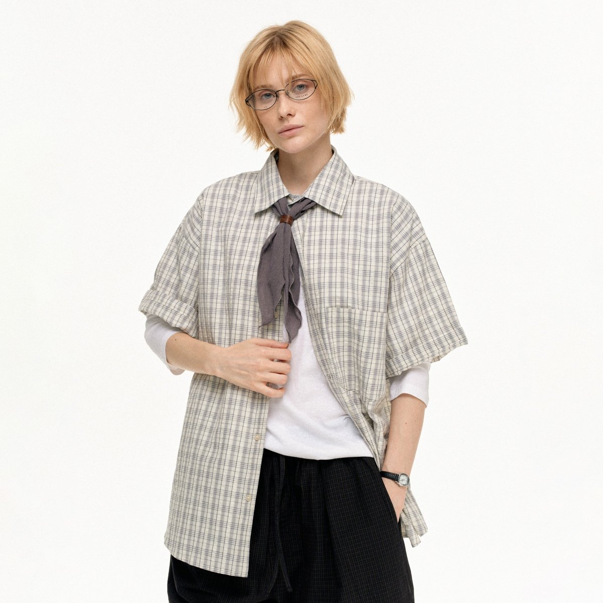 MADWITCH VINTAGE PLAID RELAXED SHIRT 26007 - MadWitch Store
