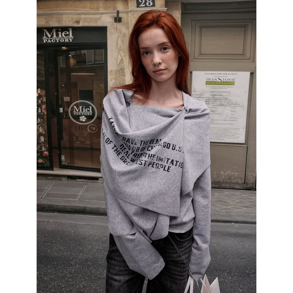 MADWITCH ASYMMETRIC CAPE HOODIE #TX322