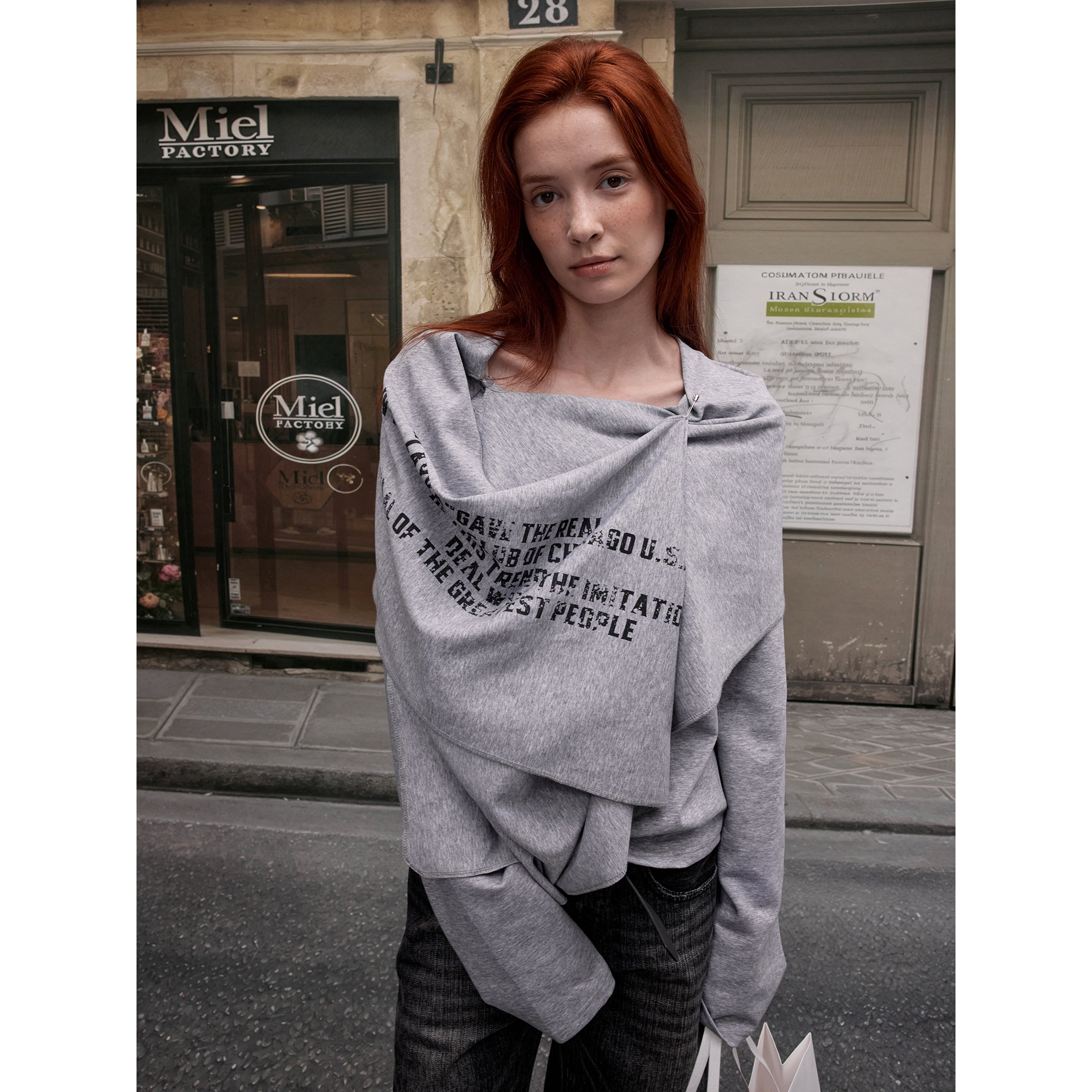 MADWITCH ASYMMETRIC CAPE HOODIE #TX322