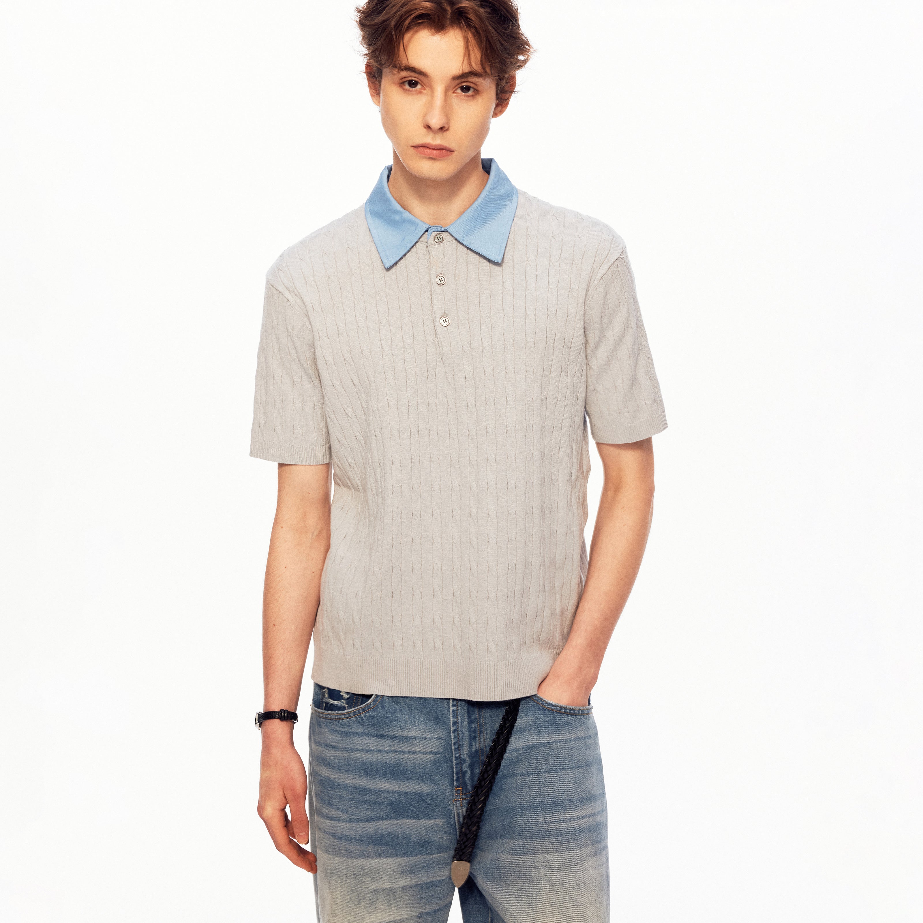 MADWITCH HERITAGE RIBBED POLO TEE #WP5