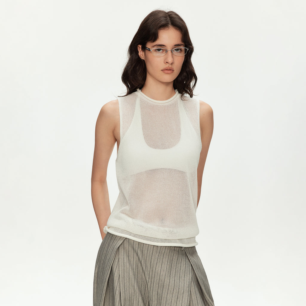 MADWITCH MESH SLEEVELESS TOP #MYCB019