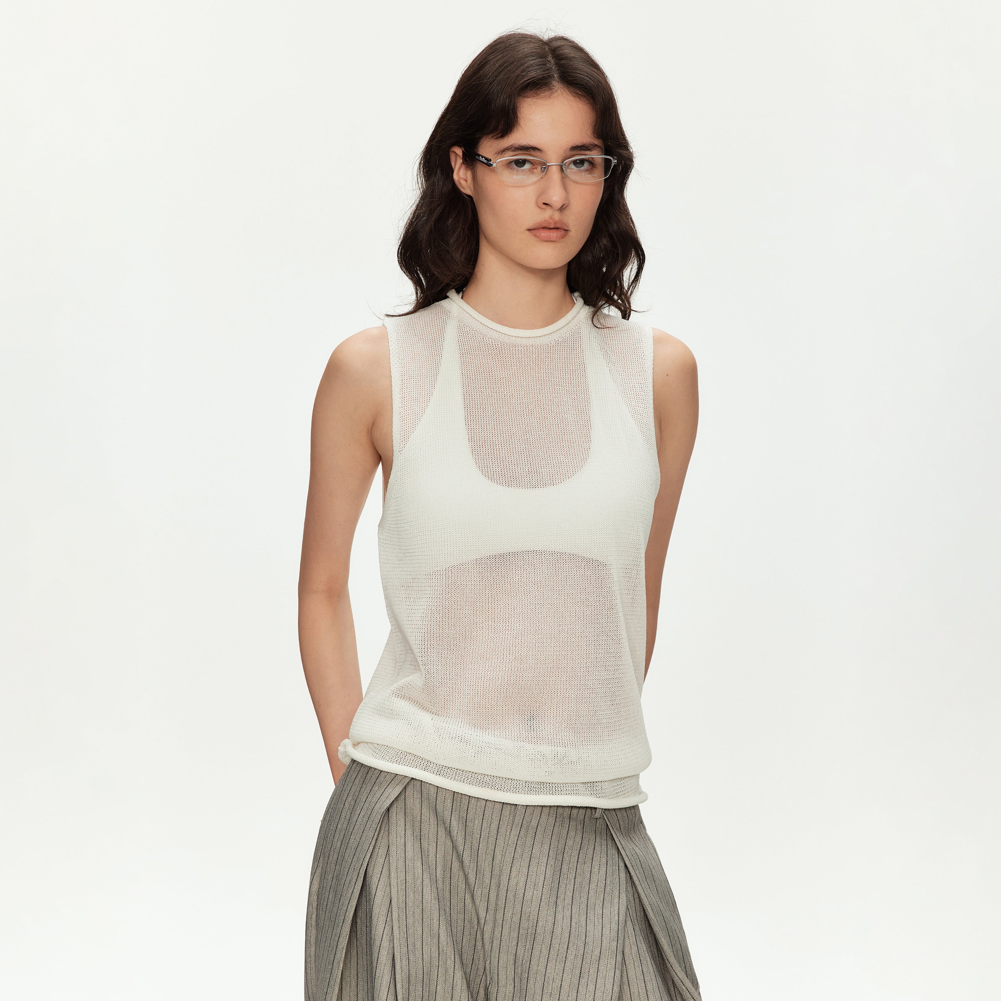 MADWITCH MESH SLEEVELESS TOP #MYCB019