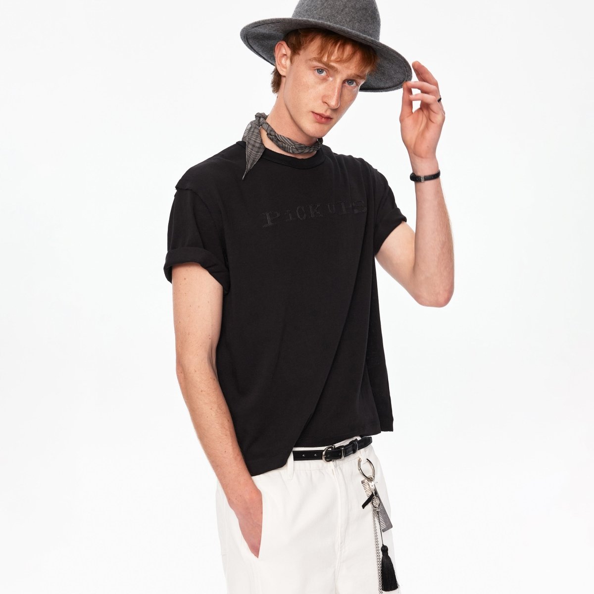 MADWITCH EMBOSSED LETTER TEE 20268 - MadWitch Store