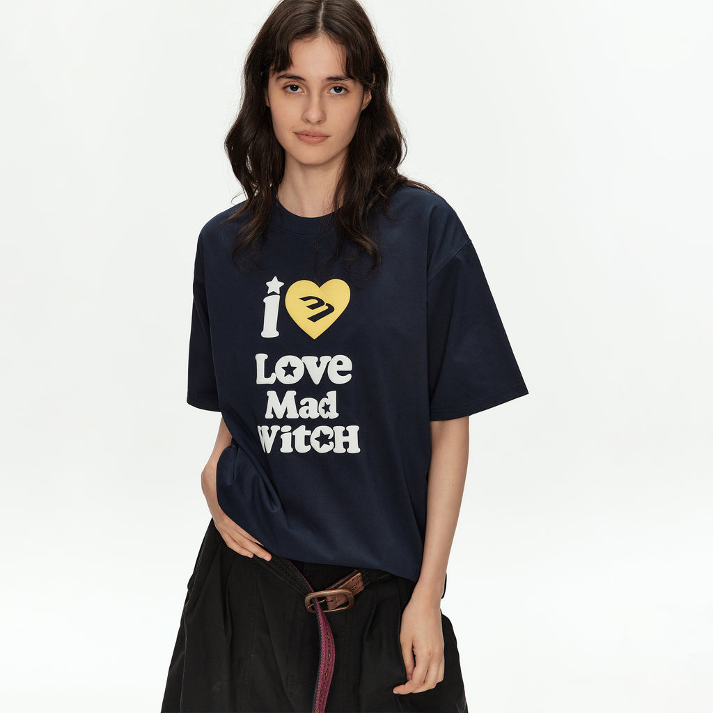MADWITCH LETTER PRINT RELAXED TEE #M2019