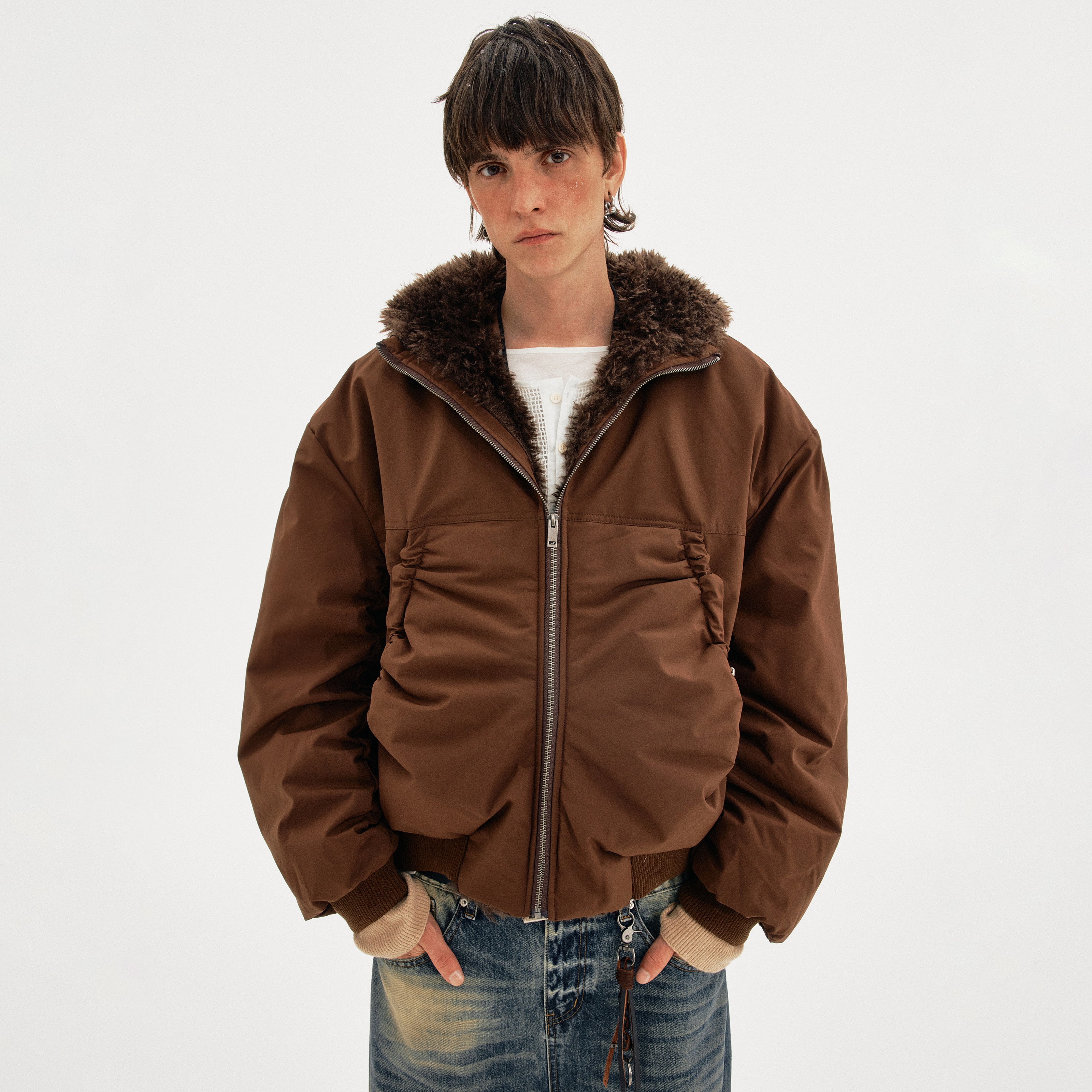 MADWITCH FLEECE HOODED COAT #M377