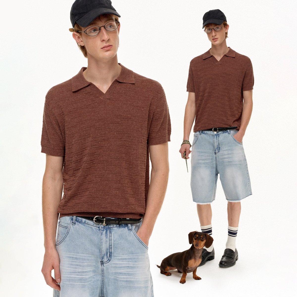 MADWITCH HERITAGE POLO TEXTURED TEE 86123 - MadWitch Store