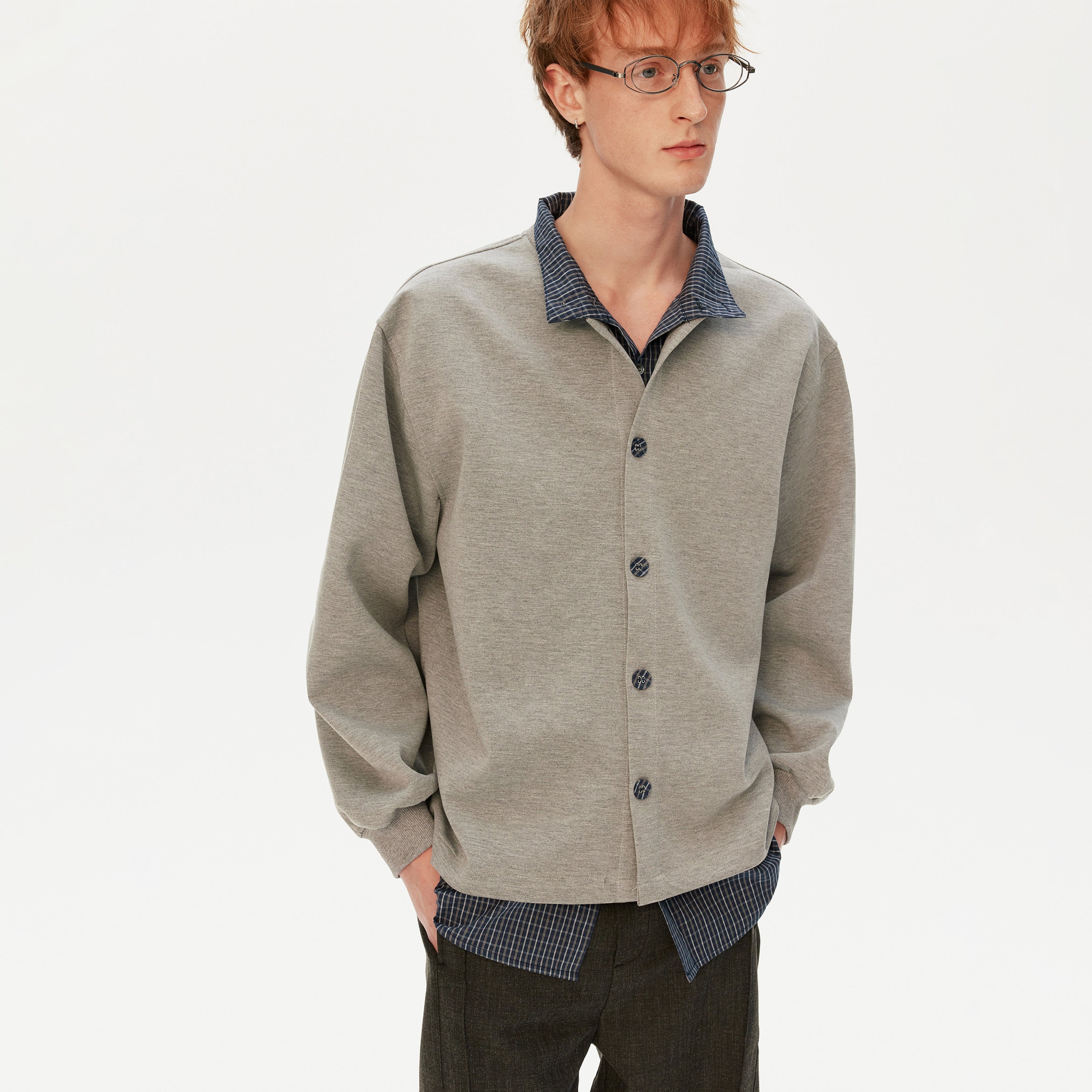 MADWITCH FAUX LAYER SHIRT JACKET #WY726