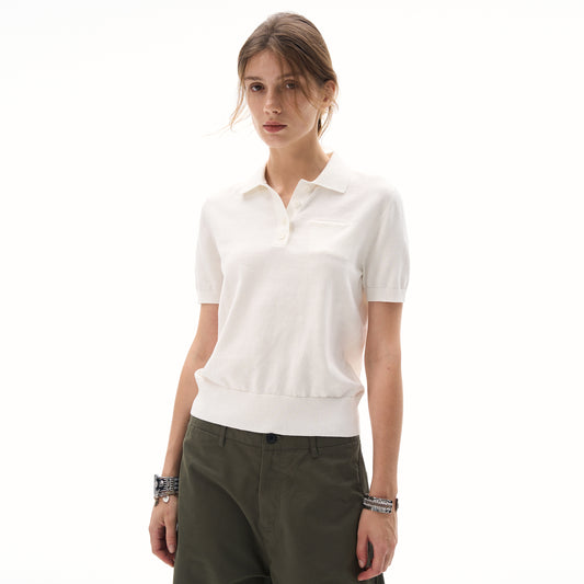 MADWITCH POLO COLLAR KNIT T-SHIRT #L99710