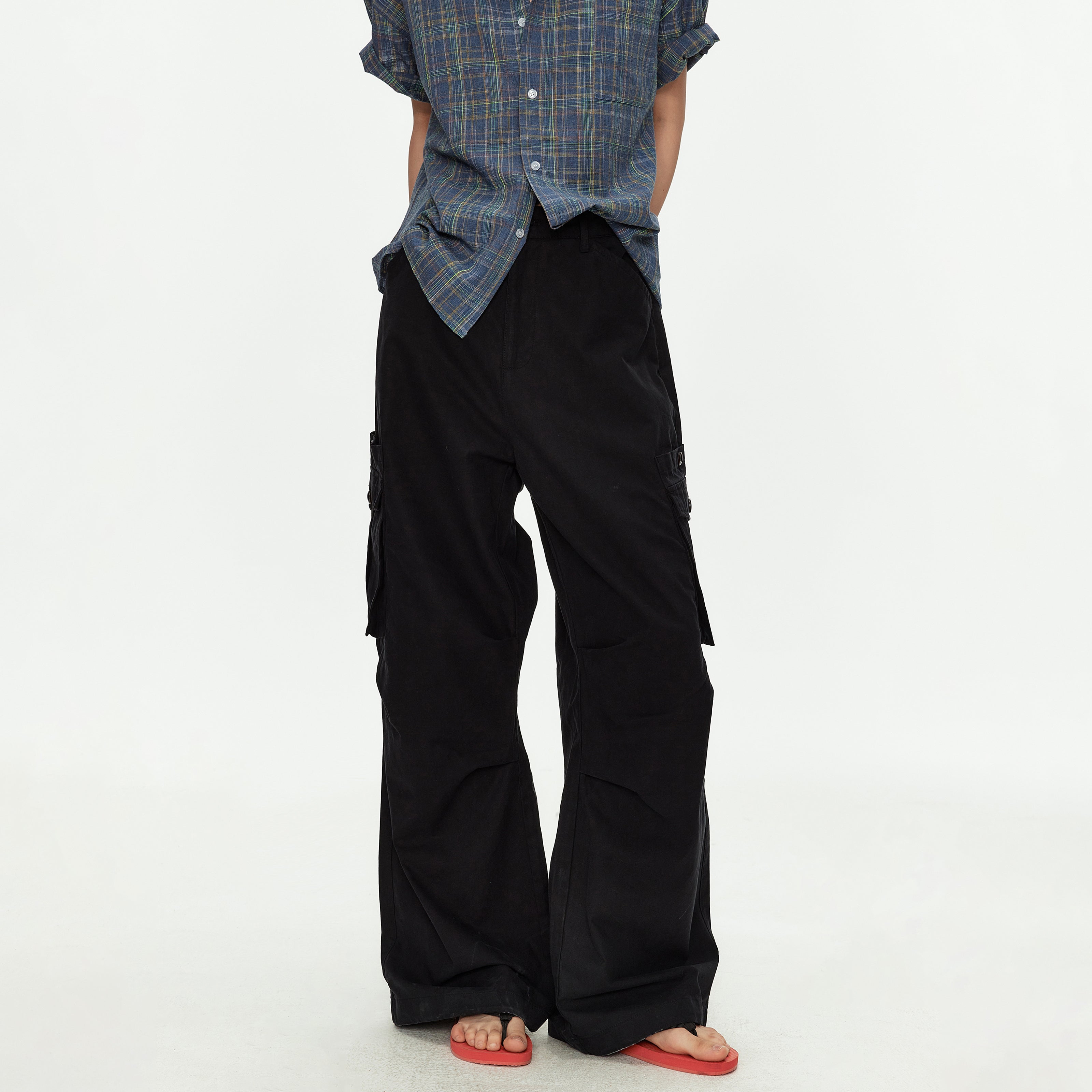 MADWITCH LYCELL BLEND LOOSE CARGO PANTS #CK6995