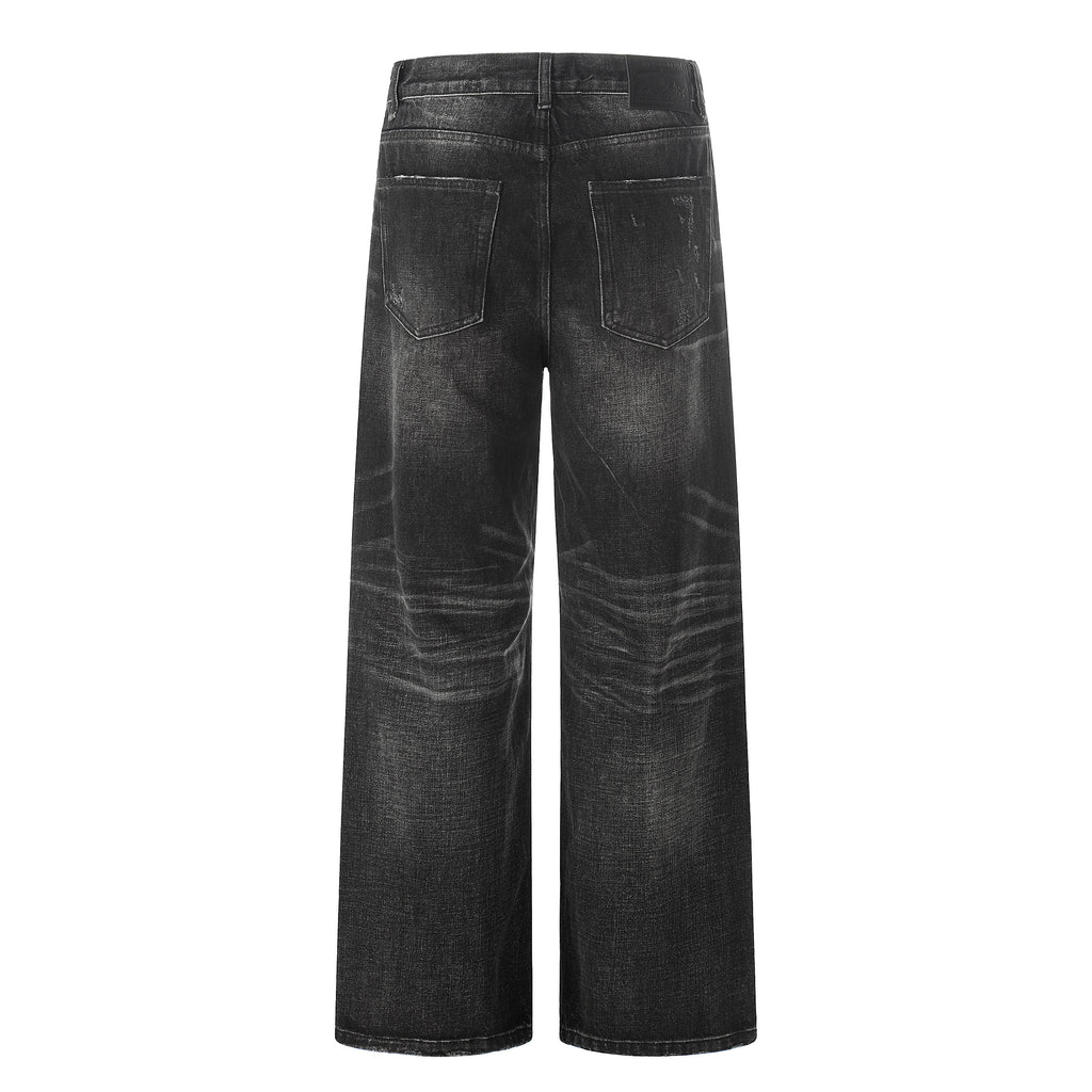 MADWIT RIPPED WIDE JEANS #GPC9792