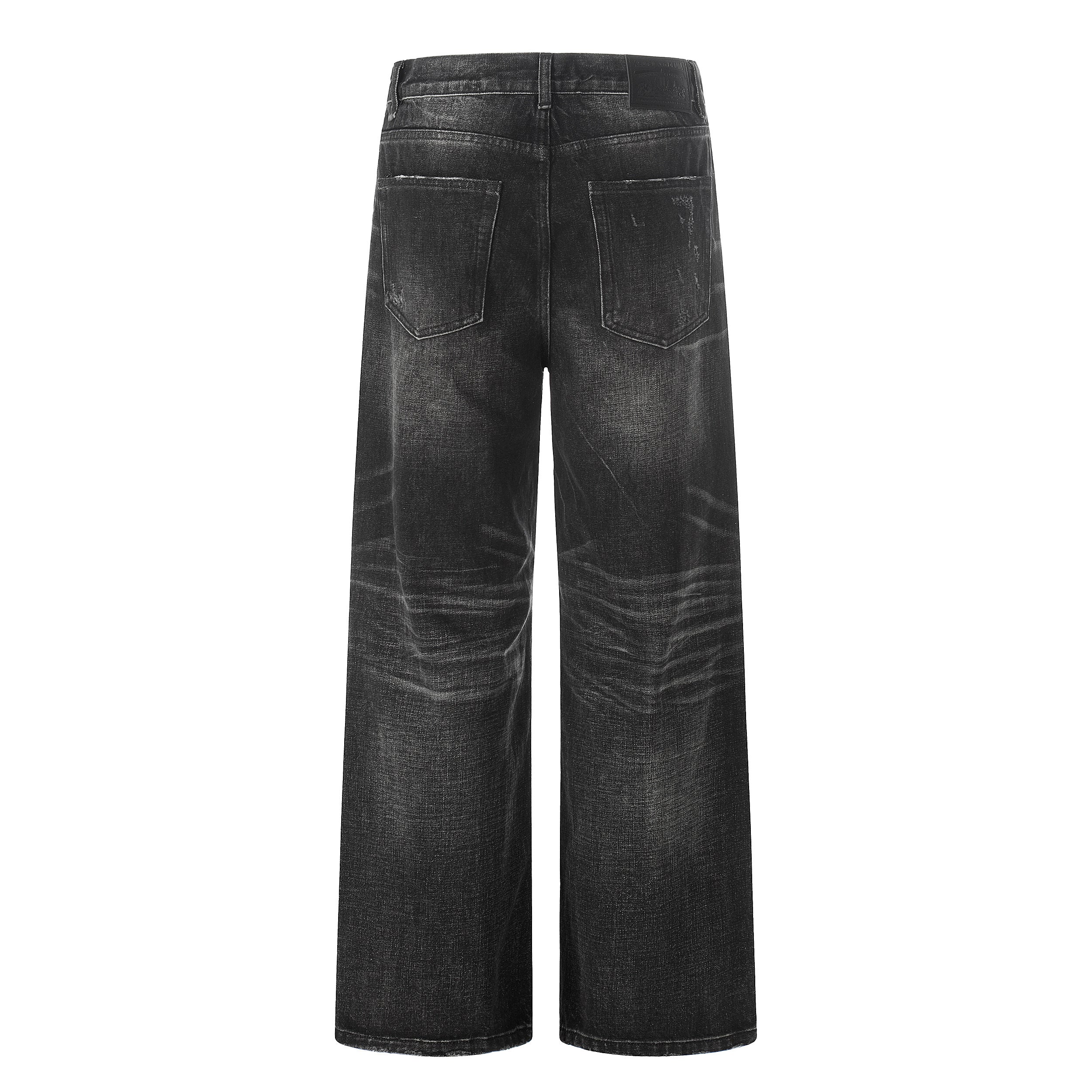 MADWIT RIPPED WIDE JEANS #GPC9792