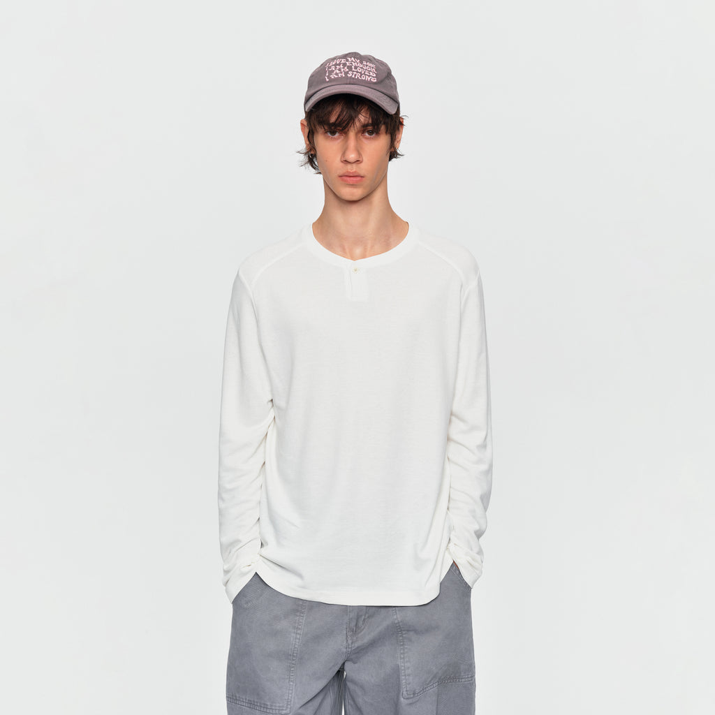 MADWITCH WOOL-BLEND HENLEY TEE #2605TX7054