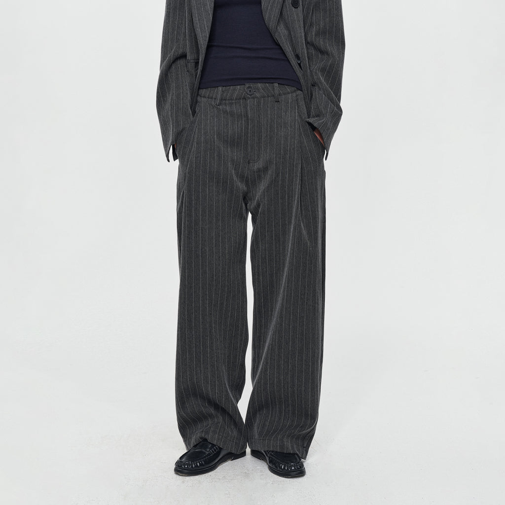 MADWITCH PINSTRIPE WIDE-LEG TROUSERS #AW26124