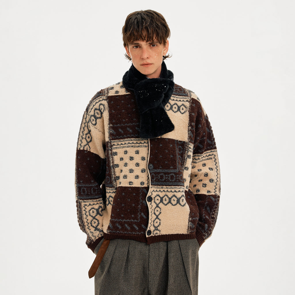 MADWITCH COLORBLOCK BASEBALL KNIT SWEATER #65163