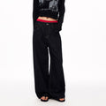 MADWITCH EMBROIDERED BACK-WAIST WIDE-LEG JEANS #WHOA158