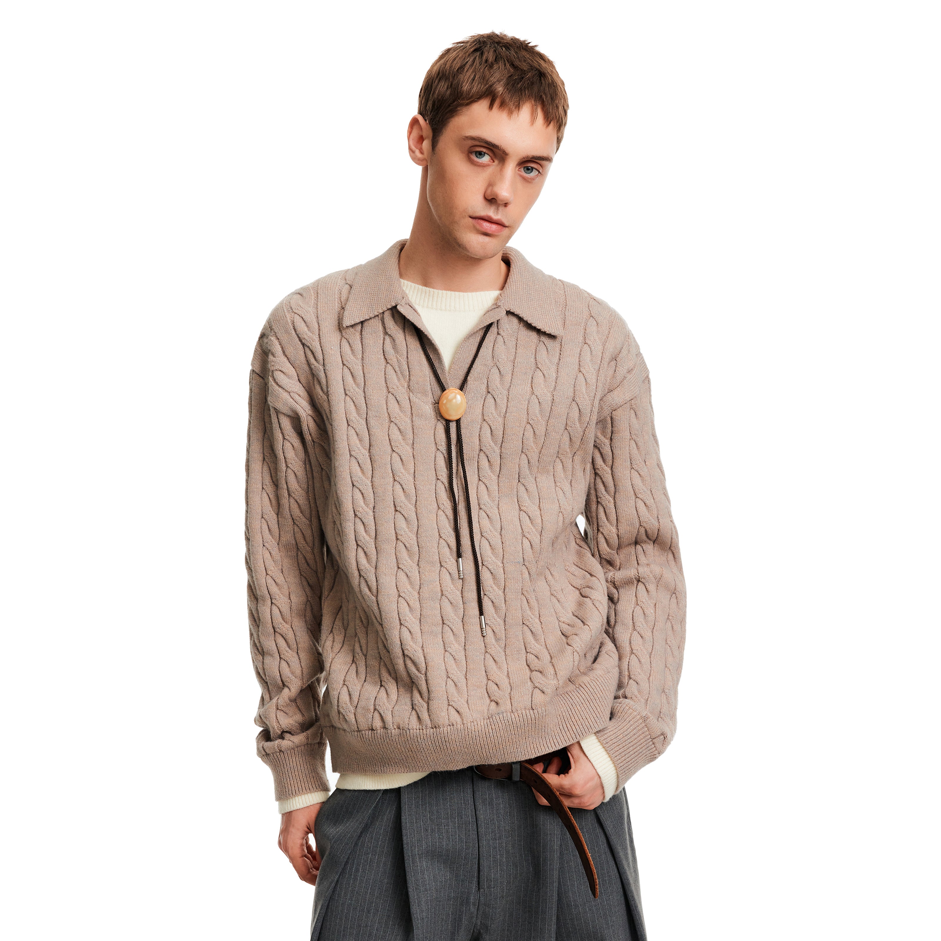 MADWITCH TWIST COLLAR KNIT #C2509Q25