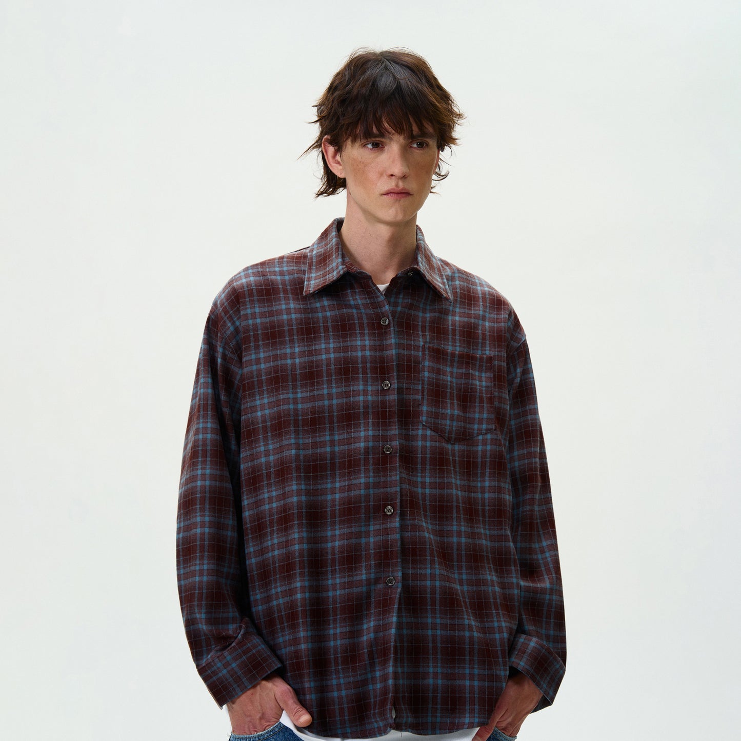 MADWITCH CASUAL PLAID SHIRT #8923