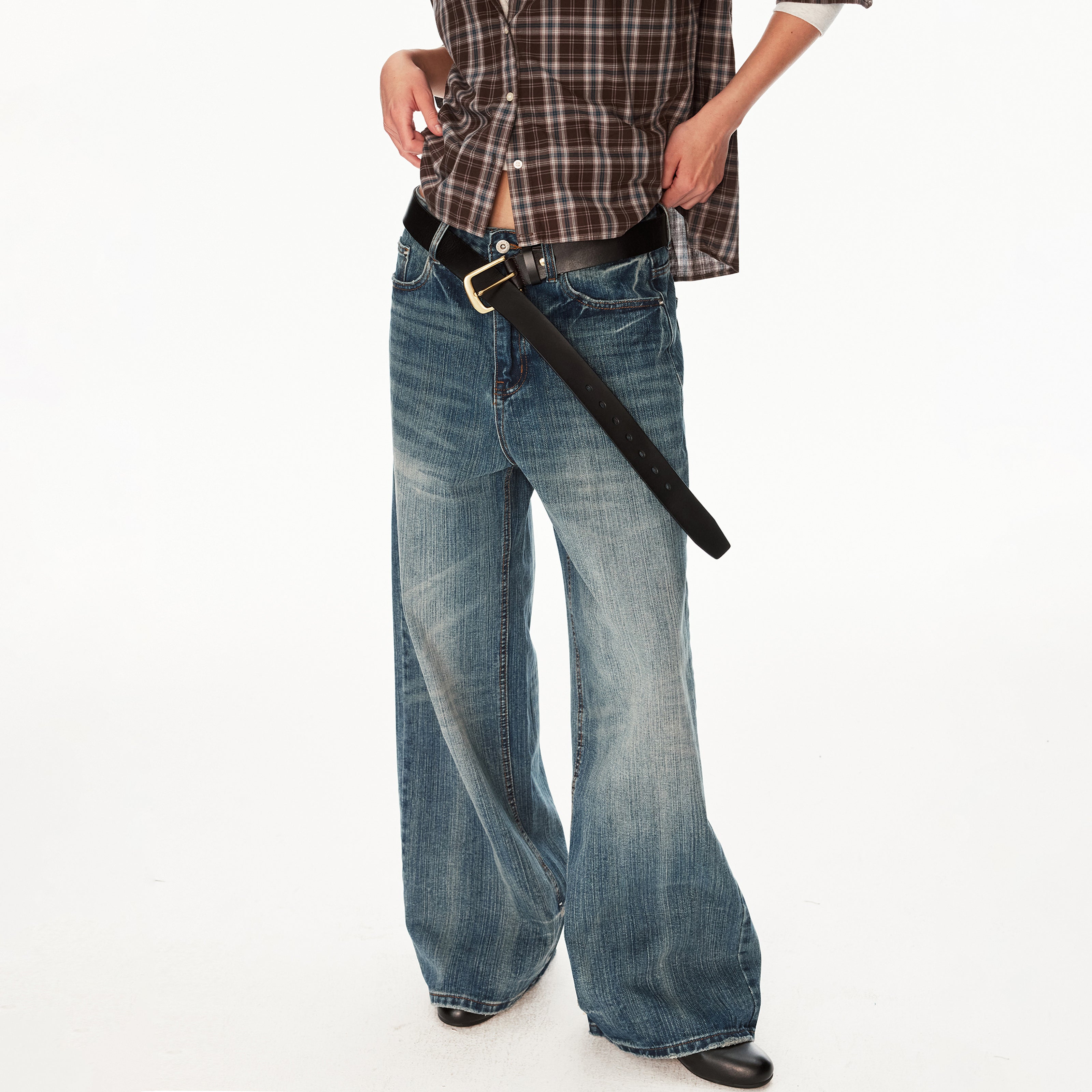 MADWIT HIGH STREET WIDE JEANS #DR8812