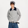 MADWITCH COLORBLOCK NOTCHED KNIT SWEATER #MYC010