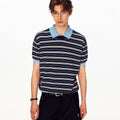 MADWITCH FAUX LAYER STRIPE POLO TEE 27474 - MadWitch Store