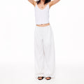 MADWITCH LAID-BACK LINEN-BLEND WIDE-LEG PANTS #CN61079