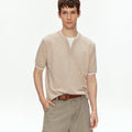MADWITCH CONTRAST HENLEY KNIT T SHIRT #68659