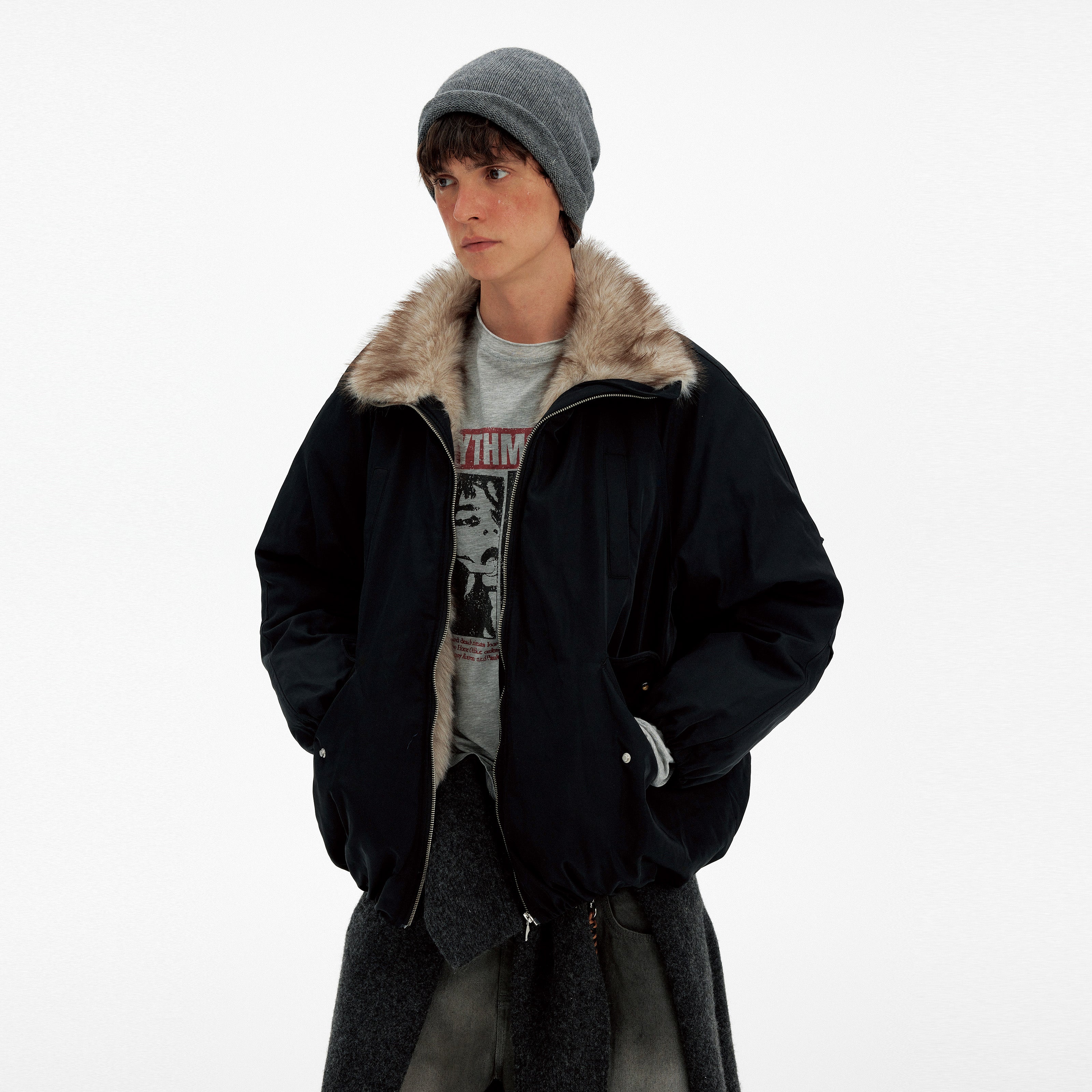 MADWITCH VINTAGE CARGO FUR PARKA #MF8618