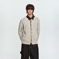 MADWITCH CABLE-KNIT HORN-BUTTON RELAXED SWEATER #9935