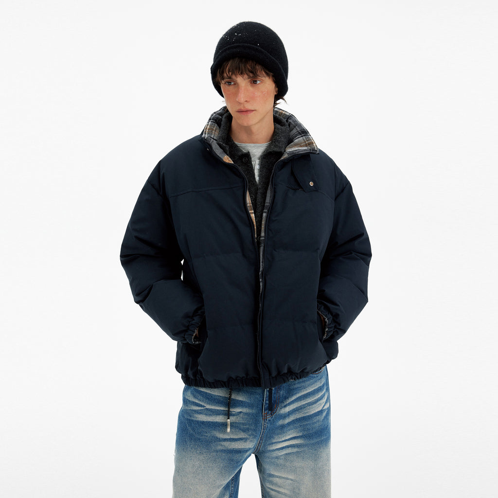 MADWITCH REVERSIBLE PLAID PUFFER JACKET #254YR10160