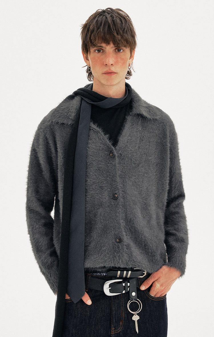 MADWITCH PLUSH VEE CARDIGAN #1040