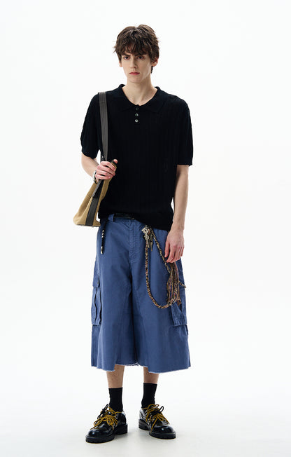 MADWITCH POLO KNIT TEE #LX010