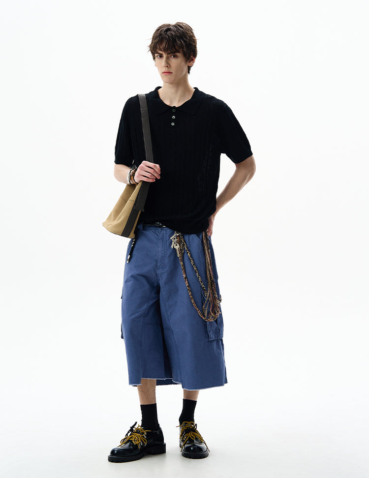 MADWITCH POLO KNIT TEE #LX010