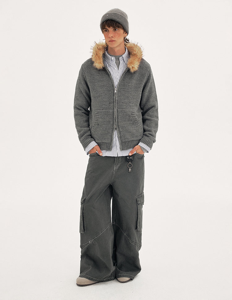 MADWITCH WOOL HOOD CARDIGAN #27428