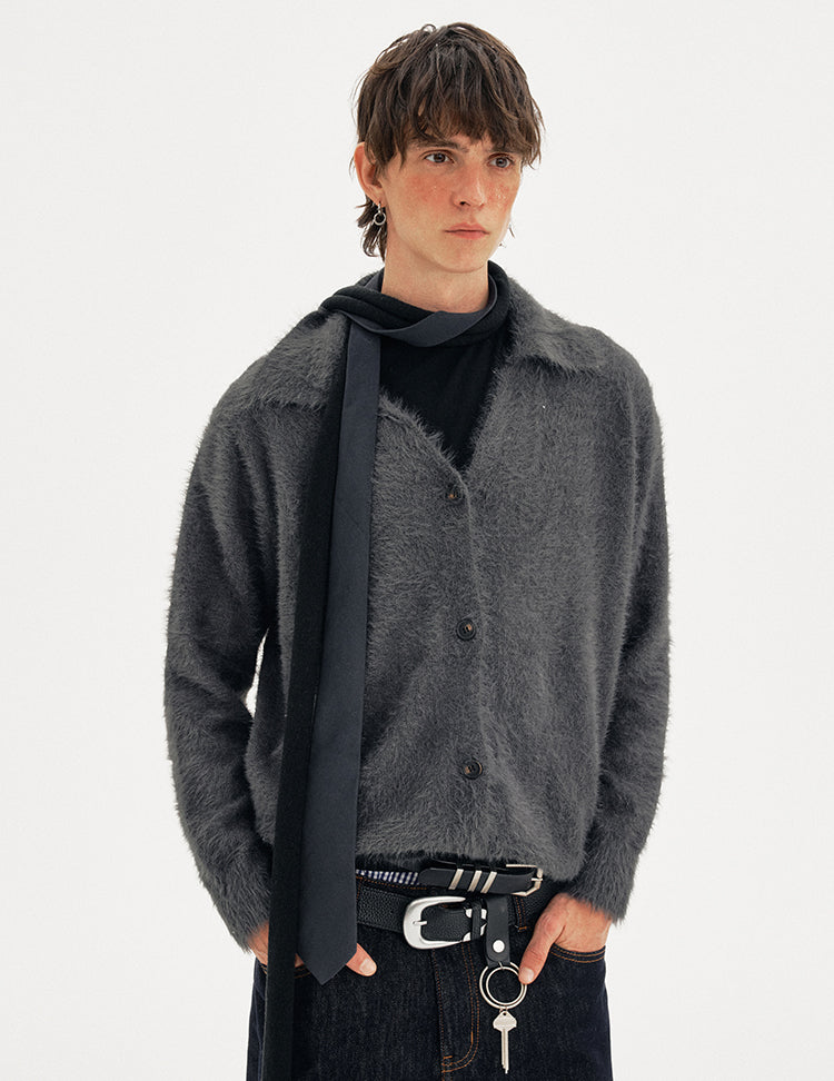 MADWITCH PLUSH VEE CARDIGAN #1040