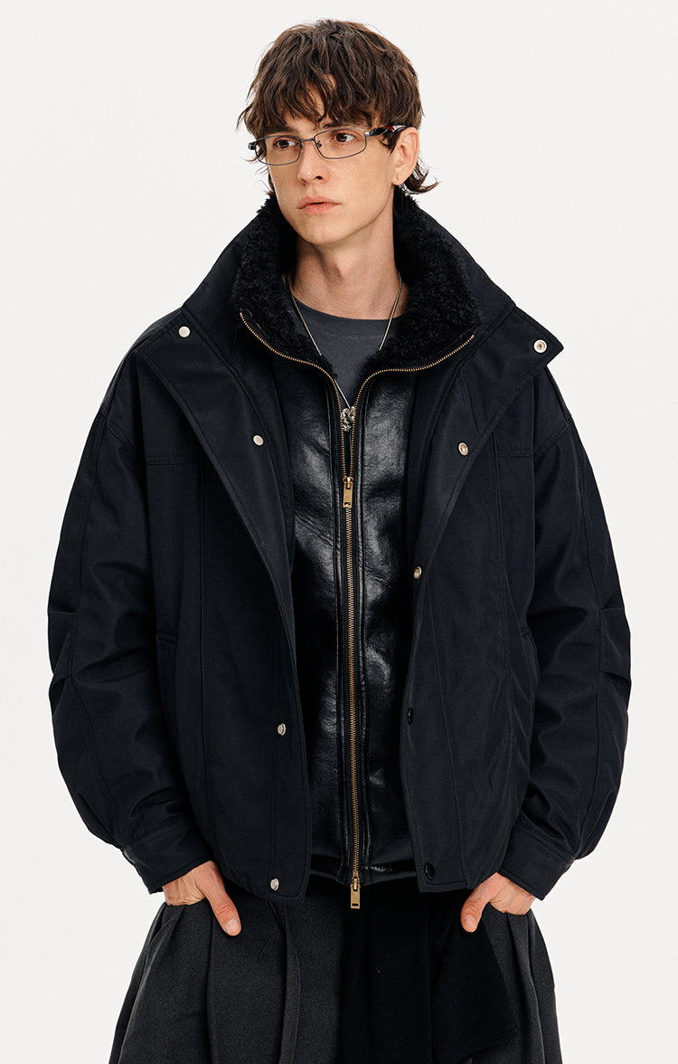 MADWITCH PATCHWORK FAUX LAYER DOWN JACKET #630132