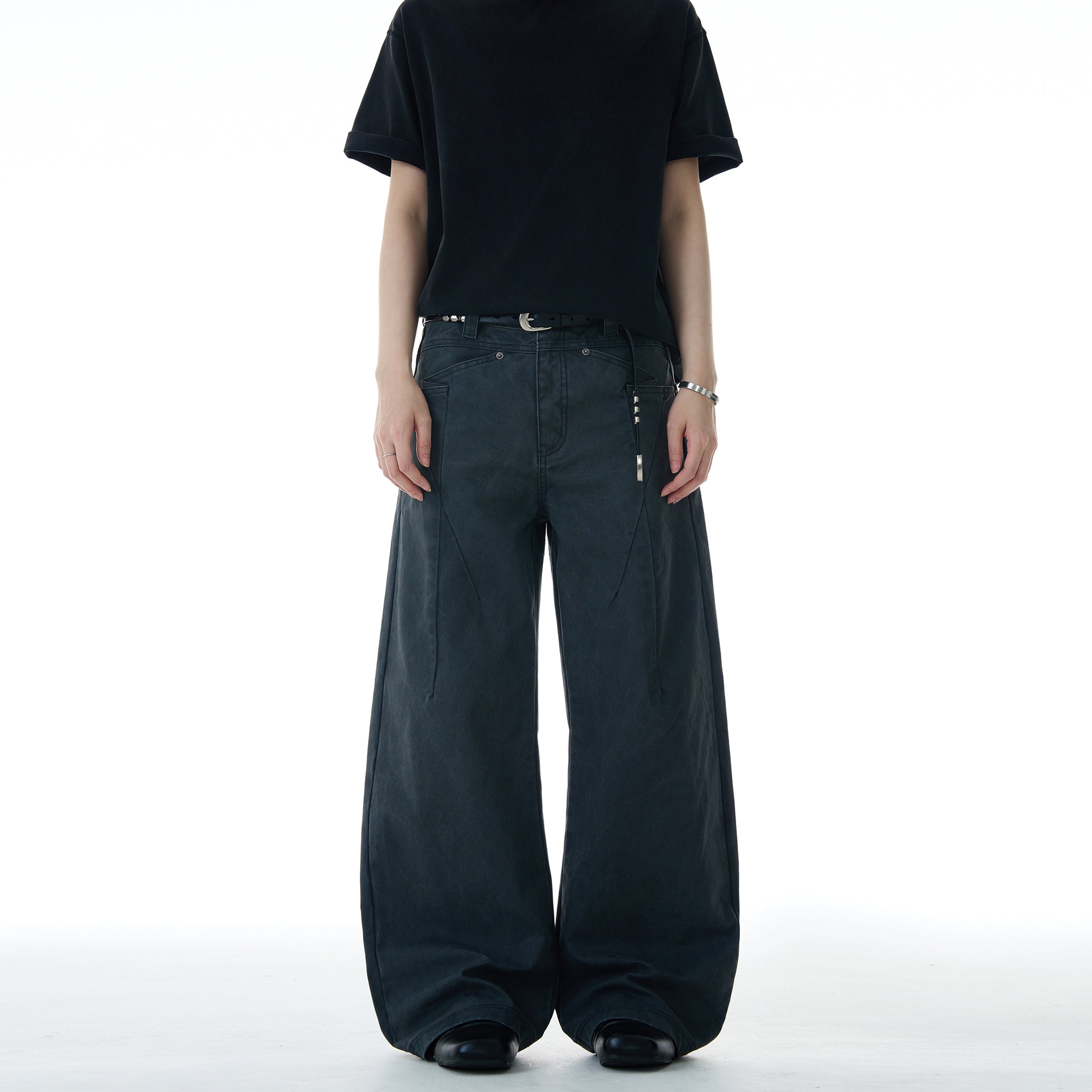 MADWITCH WIDE-LEG CASUAL PANTS #A607