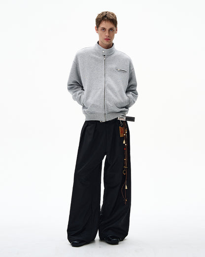 MADWITCH UNISEX MINIMALIST STAND COLLAR JACKET #AB1080