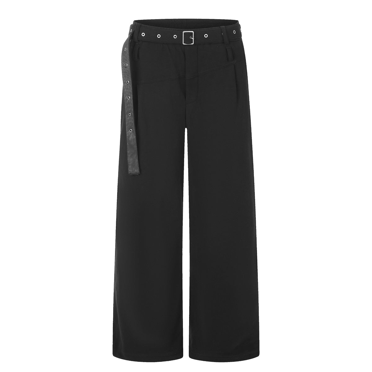 MADWITCH EYELET-BELTED WIDE-LEG RELAXED SWEATPANTS #CK61113