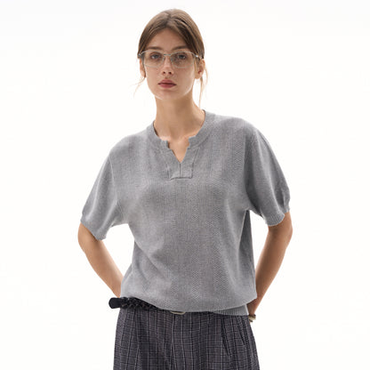 MADWITCH CLEAN FIT KNIT T-SHIRT #M6113