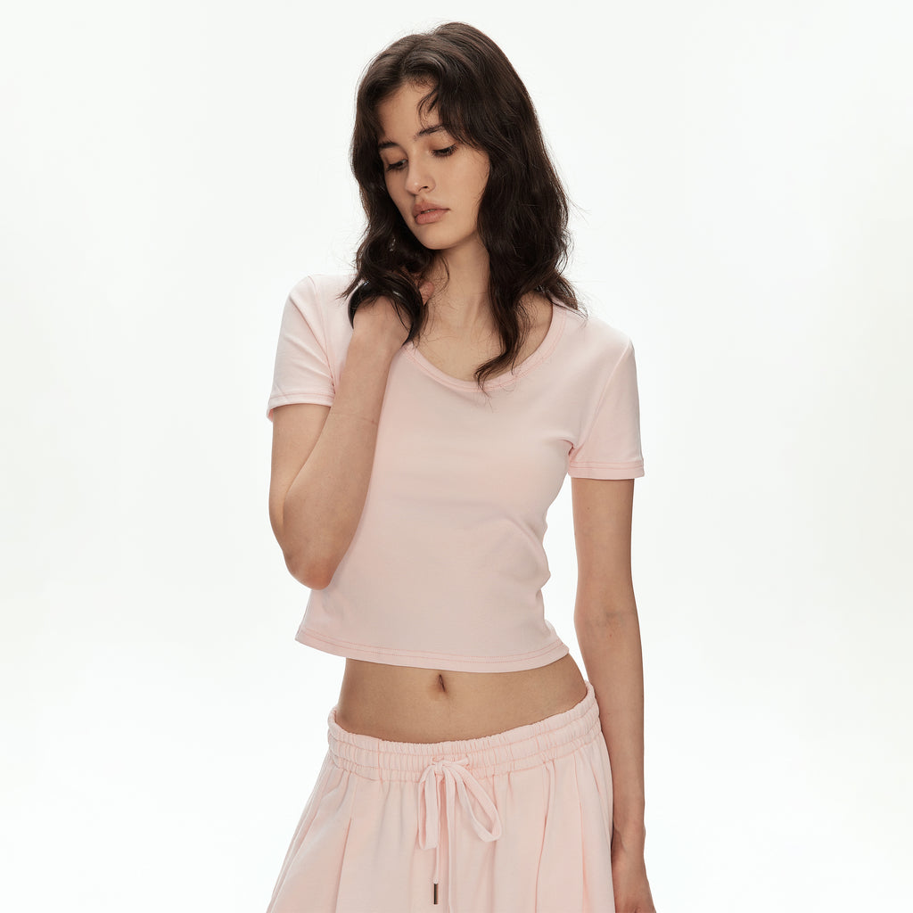 MADWITCH U-NECK CROP TEE #69839