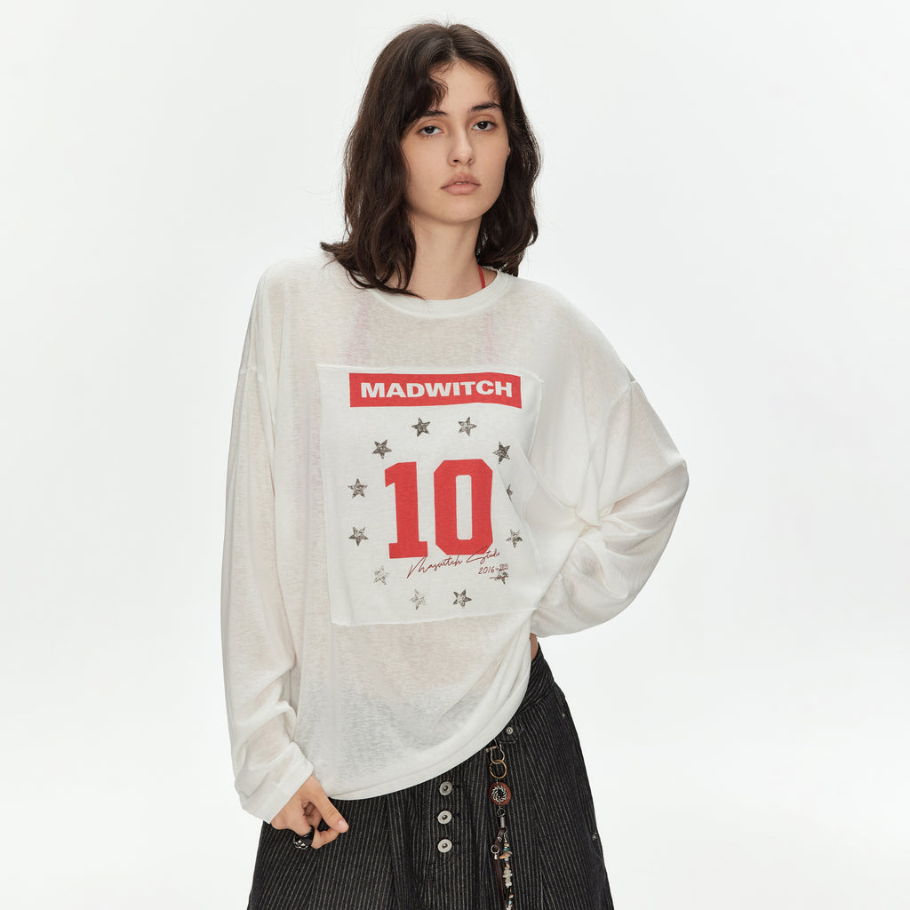 MADWITCH SHEER LONG SLEEVE TEE #WP12
