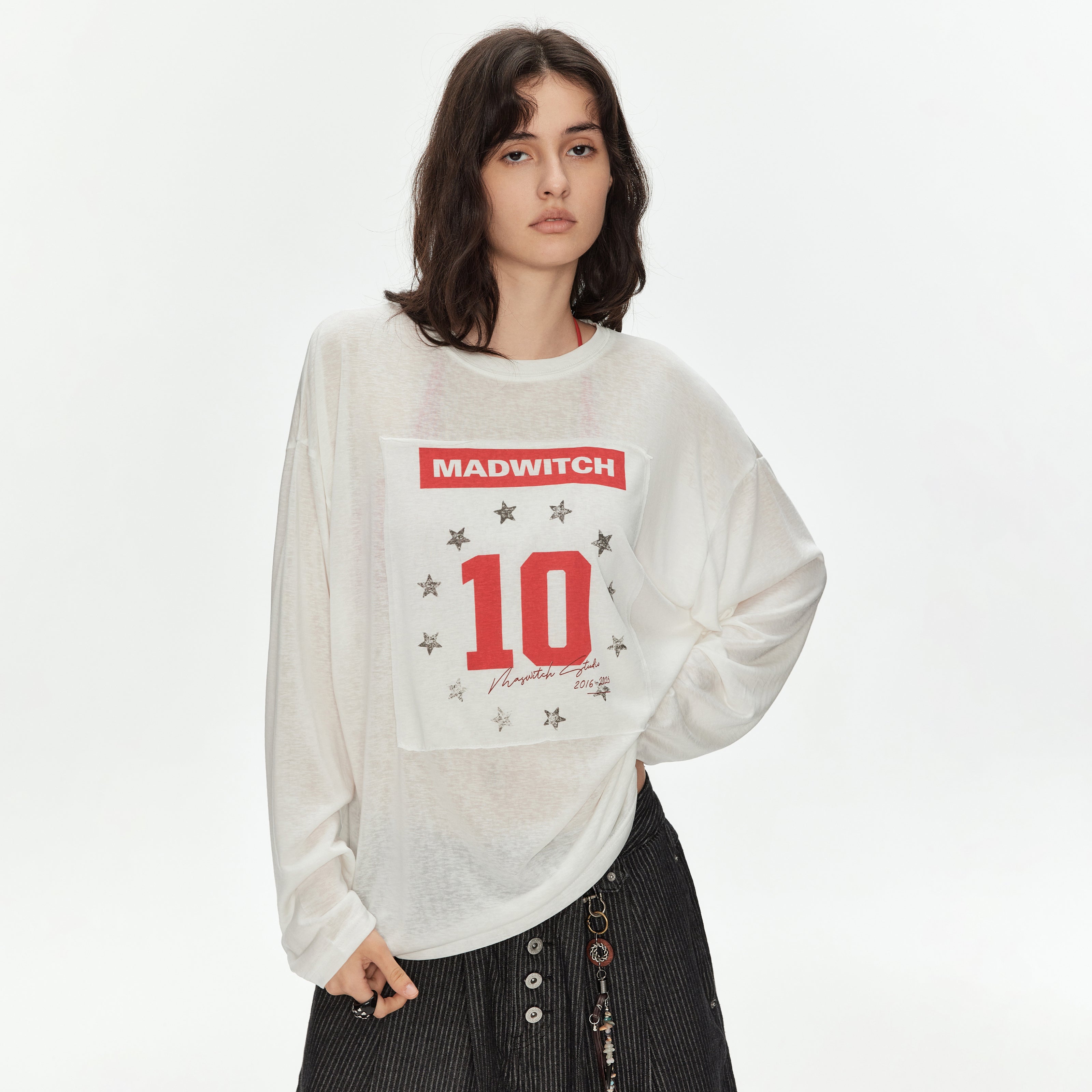 MADWITCH SHEER LONG SLEEVE TEE #WP12